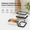 Neues Design 304 Edelstahl Frischhalte-Lunchbox Glasabdeckung Auslaufsichere Heizung Lebensmittelqualität Mikrowellenversiegelte Box