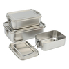 Edelstahl-Lebensmittelbehälter mit hohem Fassungsvermögen, 1–3 l, Deckel aus Edelstahl, leichte, tragbare, beheizbare Lunchbox
