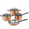 Fabrik maßgeschneiderte Hot Sale Großhandel 3-lagige dreilagige Kupfer-Edelstahlpfanne 20/24/26/28 cm nicht beschichtete Kochgeschirr-Bratpfanne