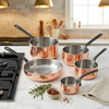Fabrikneues Ankunfts-Mini-Kochgeschirr-Set aus dreilagigem Kupfer mit Griff, Kochtöpfe, Induktionsboden-Kochgeschirr-Set, Kochtopf, Bratpfanne