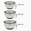 Maßgeschneidertes Rührschüssel-Set 3QT 5QT Edelstahl-Rührschüssel mit Glasdeckel