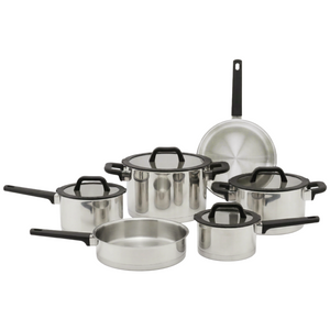 Fabrikneues Edelstahl-Kochgeschirr-Set mit Kunststoffgriff, Kochtöpfe, gelöteter Boden, Kochgeschirr-Set, Kochtopf, Bratpfanne