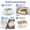 Neue Design Factory 304 Edelstahl Frischhalte-Lunchbox Küche Obst Kinder Lebensmittelbehälter Crisper Set mit Deckelgriff