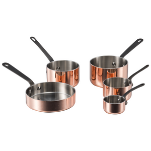 Fabrikneues Ankunfts-Mini-Kochgeschirr-Set aus dreilagigem Kupfer mit Griff, Kochtöpfe, Induktionsboden-Kochgeschirr-Set, Kochtopf, Bratpfanne