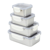 2026 New Design Factory 304 Edelstahl Frischhalte-Lunchbox Küche Obst Kinder Lebensmittelbehälter Crisper Set mit Deckelgriff