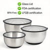Maßgeschneidertes Rührschüssel-Set 3QT 5QT Edelstahl-Rührschüssel mit Glasdeckel