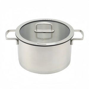 Factory Supply Edelstahltöpfe und -pfannen, 10-teiliges Kochgeschirrset mit Edelstahlgriff und Deckel, gelöteter Boden, Kochgeschirrset, Kochtopf, Schmorpfanne