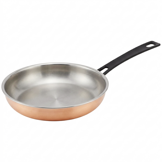 Fabrik maßgeschneiderte Hot Sale Großhandel 3-lagige dreilagige Kupfer-Edelstahlpfanne 20/24/26/28 cm nicht beschichtete Kochgeschirr-Bratpfanne