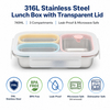 Neue Design Factory 304 Edelstahl Frischhalte-Lunchbox Küche Obst Kinder Lebensmittelbehälter Crisper Set mit Deckelgriff 