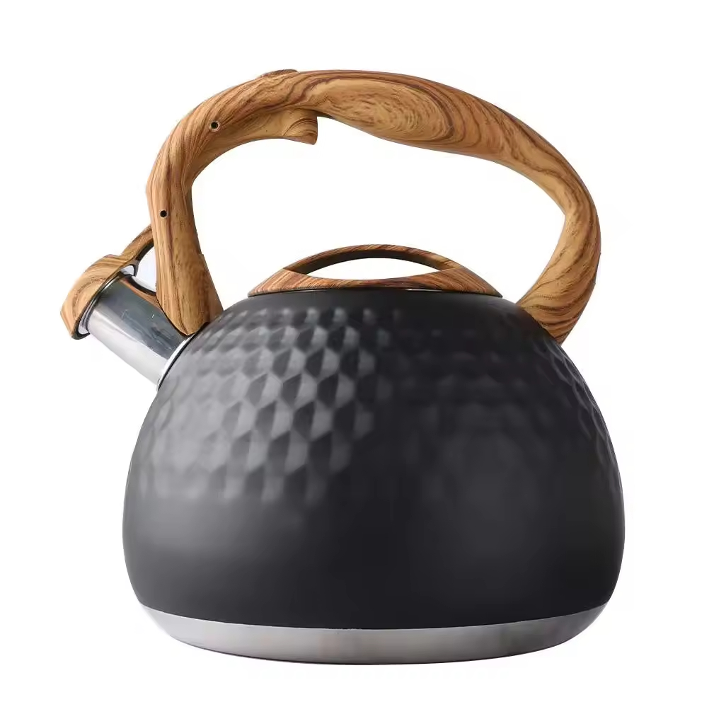 Moderner 2,7 l pfeifender Teekessel aus Edelstahl, 2,8 QT Fabrik-Herdkessel aus Metall