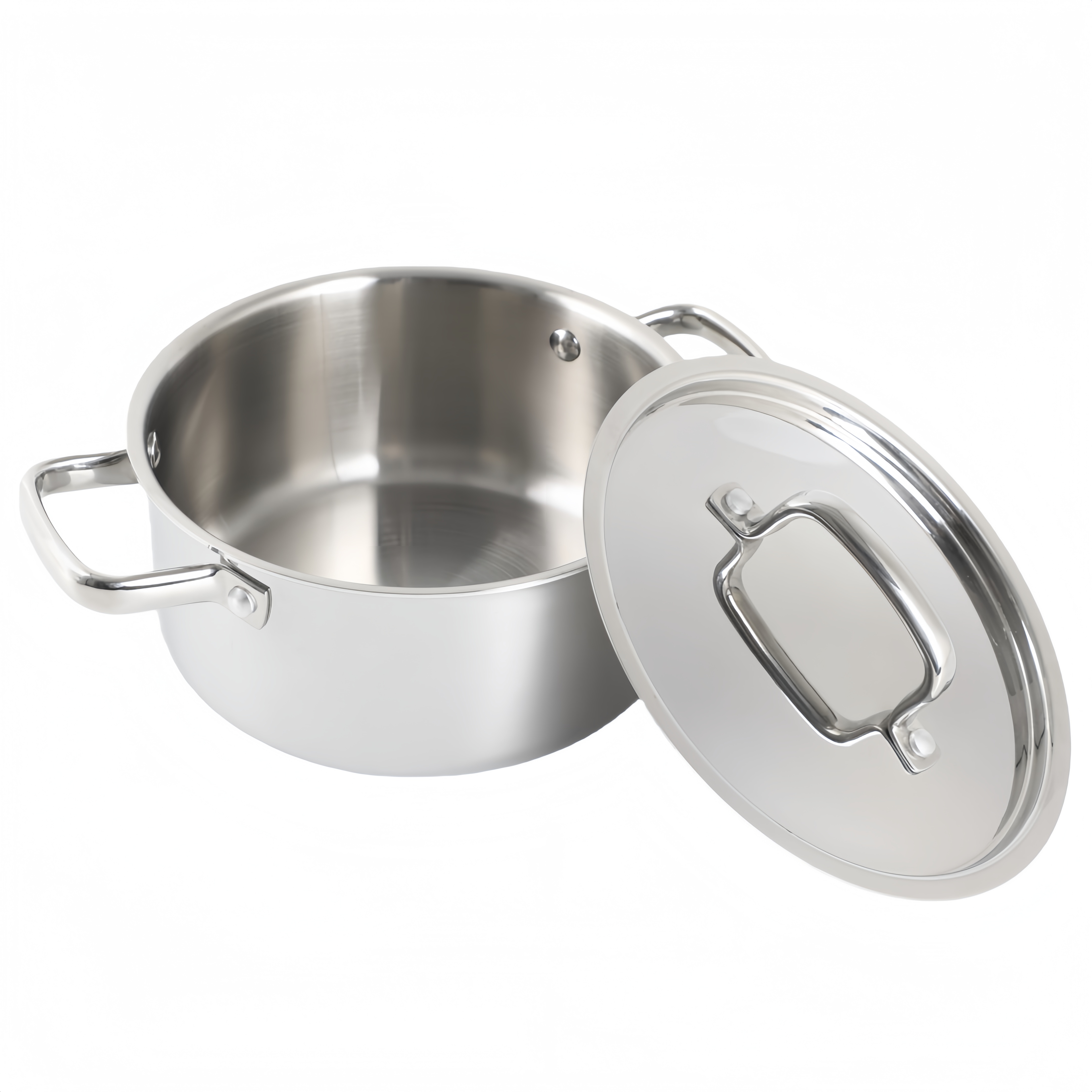 Bestseller German Kitchen Ware 8-teiliges Triply Edelstahl-Kochgeschirr-Set, Kochtöpfe und Pfannen-Sets aus Edelstahl