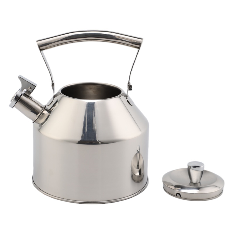 Moderne Heimküche, 3,5 l Edelstahl-Pfeifkessel, Induktionsherd-Teekanne mit Metallkonstruktion, Wasser-Teekanne