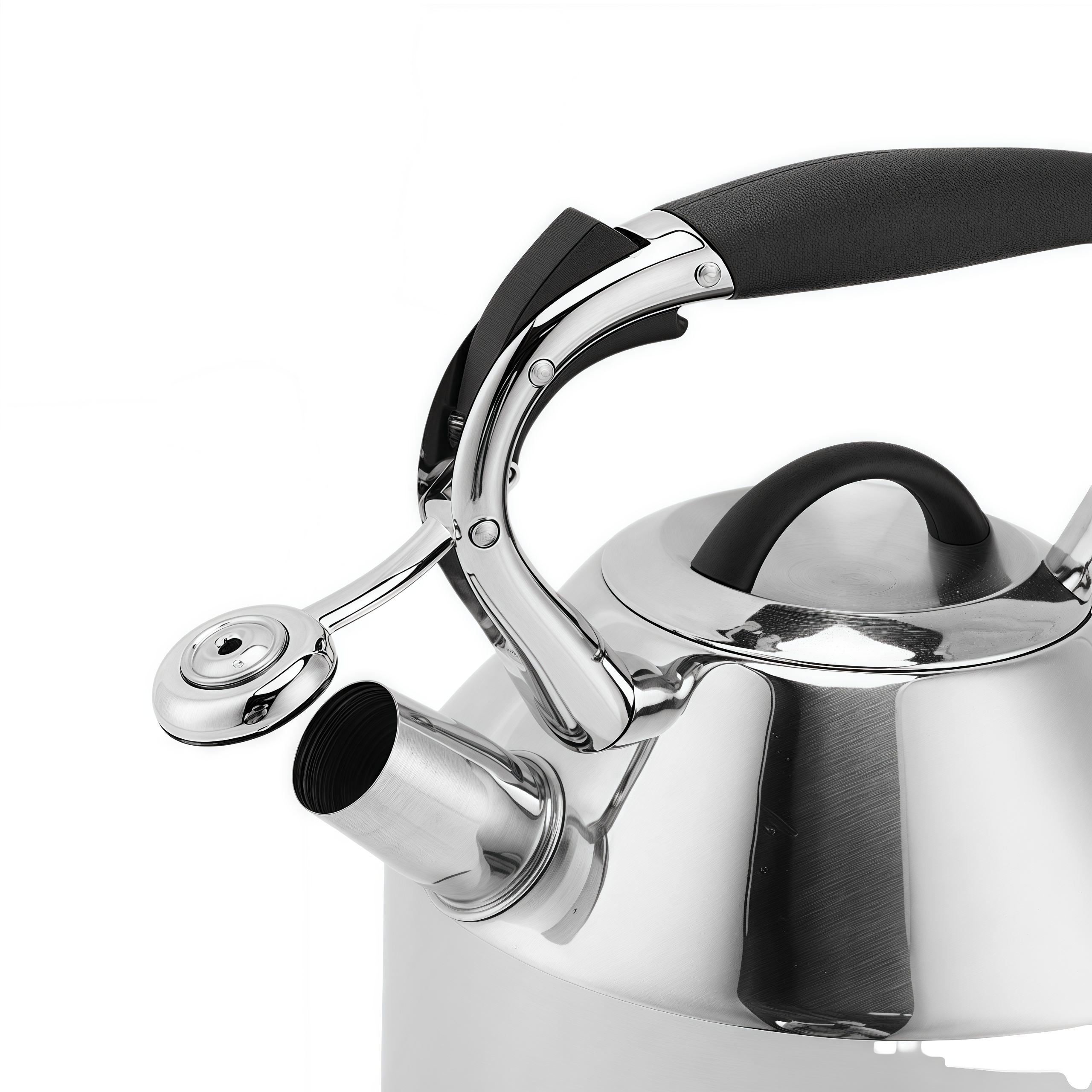 Neue moderne Home Kitchen 3,5 l Edelstahl Pfeifkessel Induktionsherd Teekanne mit Metallkonstruktion Wasser Teekanne