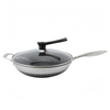 Hybrider TriPly-Edelstahl-Antihaft-Wok mit Griff, ohne Beschichtung, antihaftbeschichtetes Kochgeschirr, unterstützt ODM/OEM, ungiftig, ohne PFAS. PFAS