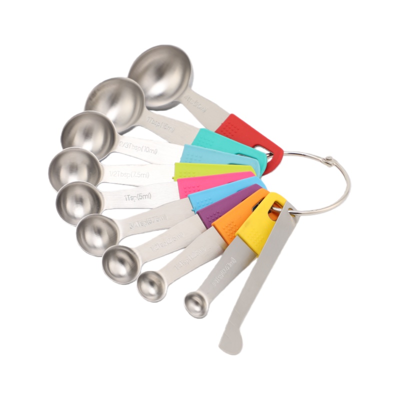 Magnetisches Edelstahl-Messbecher-Set, Messwerkzeuge mit Silikongriff – präzises und langlebiges Küchenwerkzeug