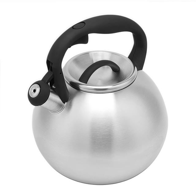 Moderner 4-Liter-Teekessel aus Edelstahl mit Pfeiffunktion, Induktionsherd-Wasserkanne mit Bakelit-Griff für den Heimgebrauch in der Küche