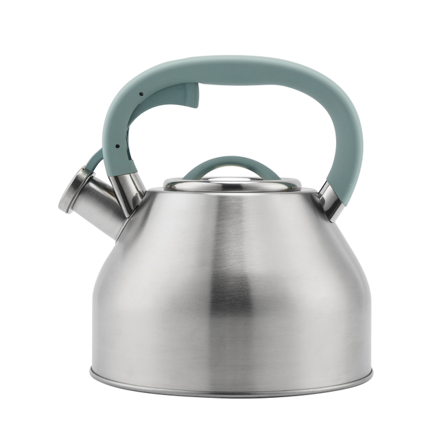 Moderne 3-Liter-Pfeifkessel-Teekanne aus Edelstahl mit Bakelit-Griff, für die Küche, Induktionsherd, Metallkonstruktion