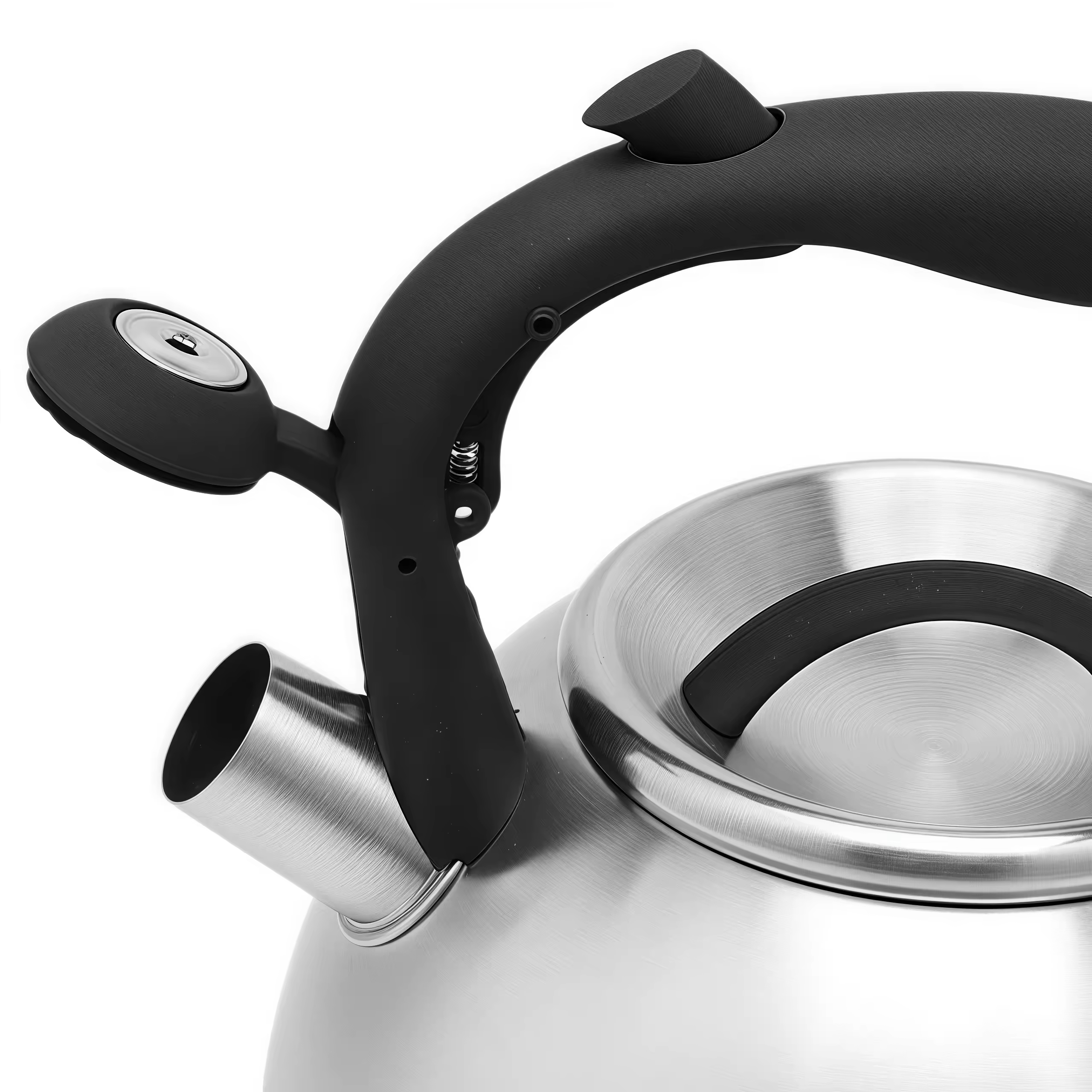 Moderner 4-Liter-Teekessel aus Edelstahl mit Pfeiffunktion, Induktionsherd-Wasserkanne mit Bakelit-Griff für den Heimgebrauch in der Küche