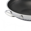 Hybrider TriPly-Edelstahl-Antihaft-Wok mit Griff, ohne Beschichtung, antihaftbeschichtetes Kochgeschirr, unterstützt ODM/OEM, ungiftig, ohne PFAS. PFAS
