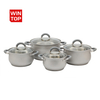 Großhandel mit klassischem Marmor-Steinmuster-Kochgeschirr-Set, umweltfreundlichem Edelstahl-Auflauf-Set, Suppen- und Suppentöpfen mit Deckel