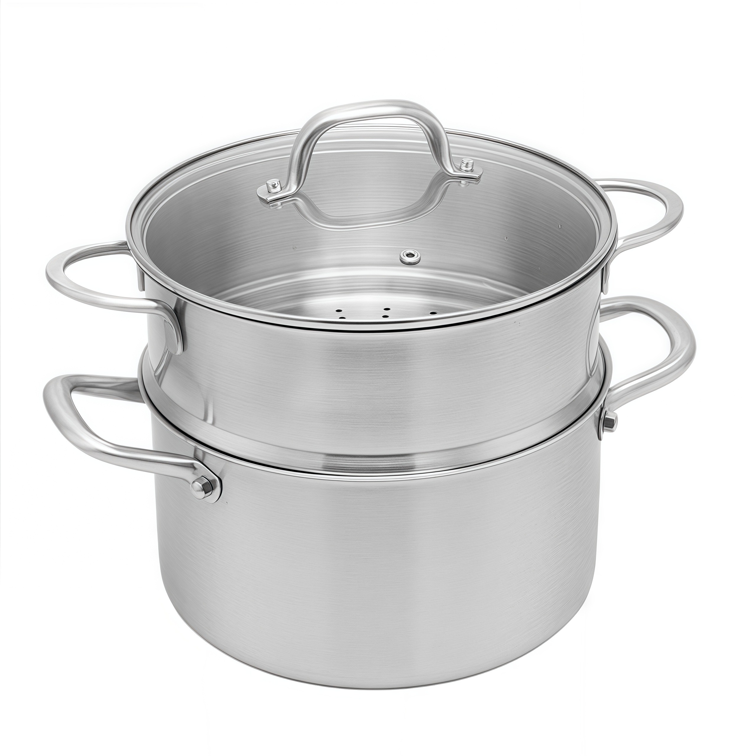 18/10 Dreifach-Edelstahl-Küchen-Induktions-Kochgeschirr-Set aus Edelstahl, Kochtopf-Set, Suppentopf-Set 