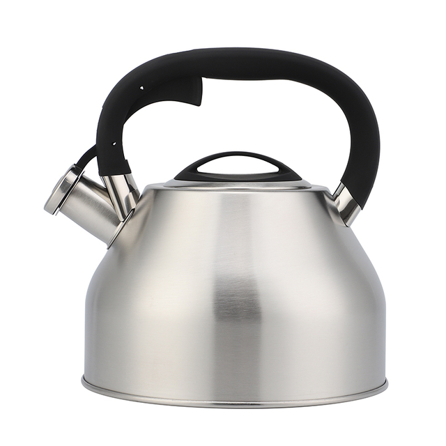 Moderne 3-Liter-Pfeifkessel-Teekanne aus Edelstahl mit Bakelit-Griff, für die Küche, Induktionsherd, Metallkonstruktion