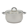 Großhandel mit klassischem Marmor-Steinmuster-Kochgeschirr-Set, umweltfreundlichem Edelstahl-Auflauf-Set, Suppen- und Suppentöpfen mit Deckel