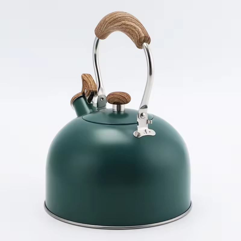 Heißer Verkauf 2,6 QT Custom Edelstahl Pfeif Tee Wasserkocher Hohe Qualität 2,5 L für Herd Top Moderne Design Metall Teekanne