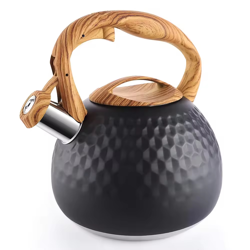 Moderner 2,7 l pfeifender Teekessel aus Edelstahl, 2,8 QT Fabrik-Herdkessel aus Metall