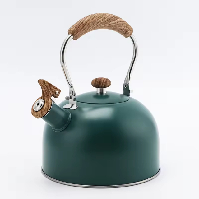 Heißer Verkauf 2,6 QT Custom Edelstahl Pfeif Tee Wasserkocher Hohe Qualität 2,5 L für Herd Top Moderne Design Metall Teekanne