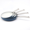 Fabrik-Großhandel 20/24/26/28/30 cm Bratpfanne zum Kochen, Antihaftbeschichtung, Druckguss-Aluminium-Pfanne mit Gussstahlgriff