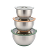 Edelstahl-Rührschüssel mit Deckel, multifunktionale Salat-Back-Rührschüsseln aus Metall