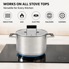 Factory Supply Stainless Steel Pots and Pans 9PCS Cookware Set With Silicone Handle and Lid Impact Bonded Bottom Cookware Set Casserole