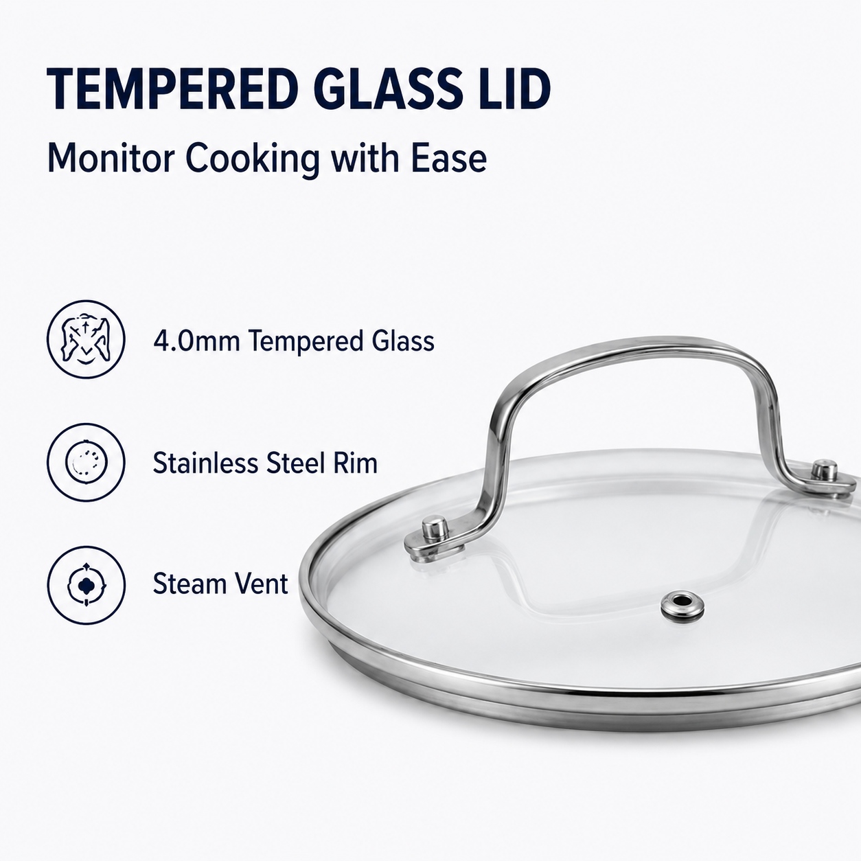 Fabrik Neuankömmling 9-teiliges hochwertiges Großhandels-Töpfe- und Pfannen-Kochgeschirr-Set aus 18/10 dreifachem Edelstahl, Kochtopf, Bratpfanne