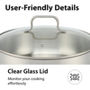 Hot Sale Factory Supply Edelstahltöpfe Kochgeschirrset mit Griff und Deckel Kochgeschirrset mit gelötetem Boden Dutch Oven Casserole