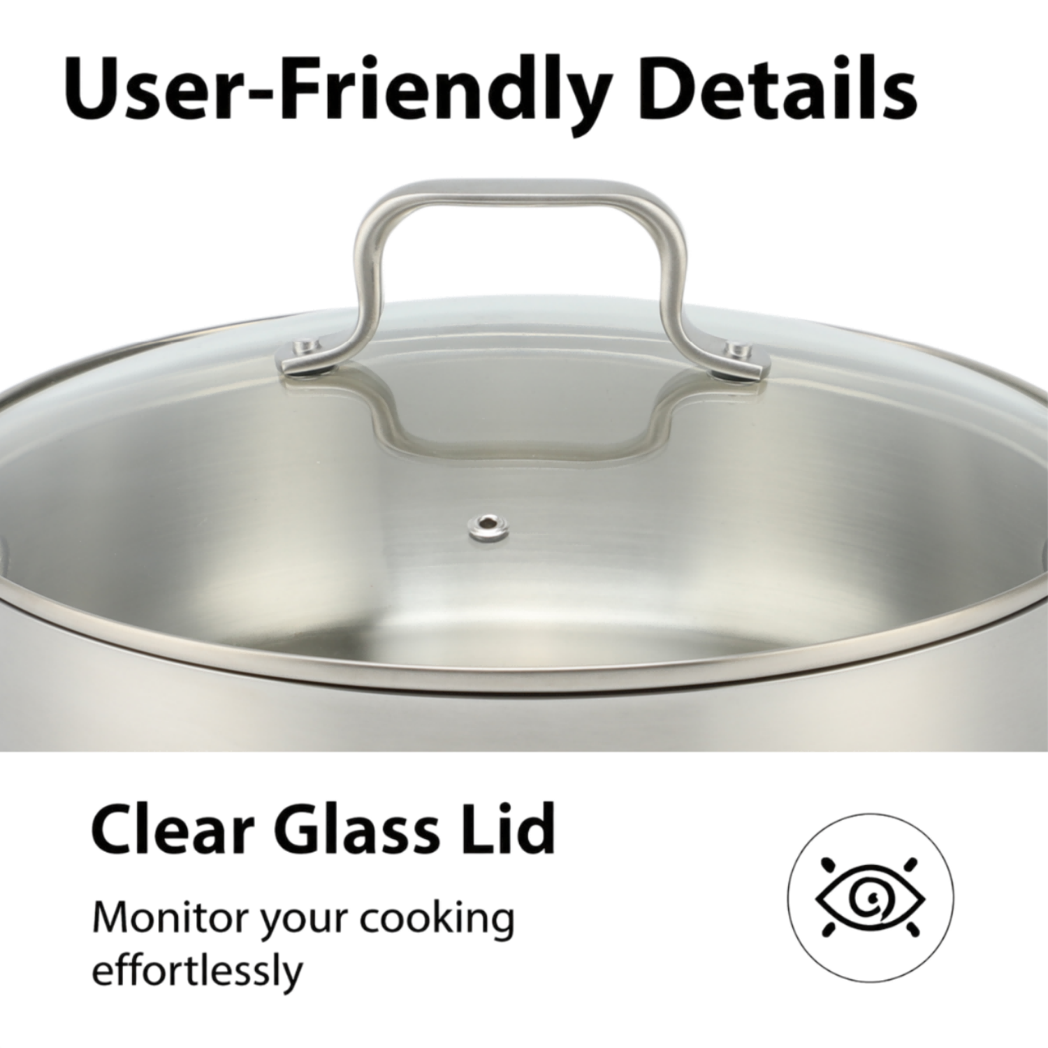 Hot Sale Factory Supply Edelstahltöpfe Kochgeschirrset mit Griff und Deckel Kochgeschirrset mit gelötetem Boden Dutch Oven Casserole
