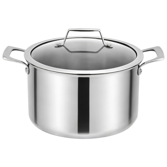 Factory Supply 7-teiliges Kochgeschirr-Set aus 5-lagigem Edelstahl. 5-lagiges Kochtopf-Set für die Küche mit Edelstahlgriff