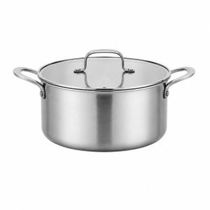 Factory Supply 9-teiliges hochwertiges Großhandels-Töpfe- und Pfannen-Kochgeschirr-Set aus 18/10 dreifachem Edelstahl, Auflauf- und Bratpfanne