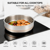 Fabrikversorgung Großhandel 5-lagige Kupfer-Bratpfanne Küche Kochen 5-lagige Kupfer-Bratpfanne mit Edelstahldeckel Feinlinien-Design