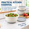 3-teiliges, umweltfreundliches Küchen-Rührschüssel-Set aus Kunststoff mit PE-Deckel. Vielseitige Salatschüssel, rutschfest, zum Kochen und Backen von Salaten 