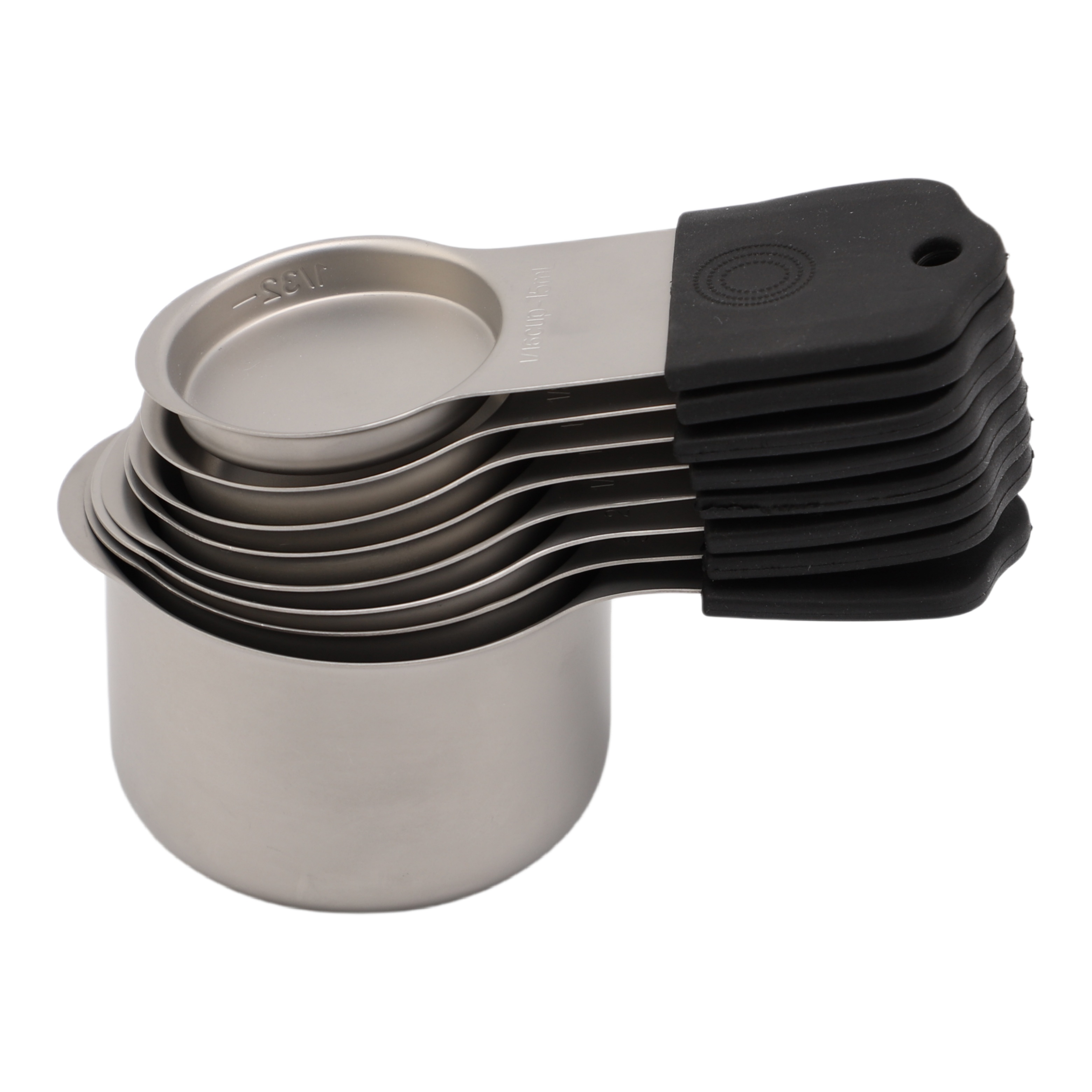 Magnetisches Edelstahl-Messbecher-Set, Messwerkzeuge mit Silikongriff – präzises und langlebiges Küchenwerkzeug
