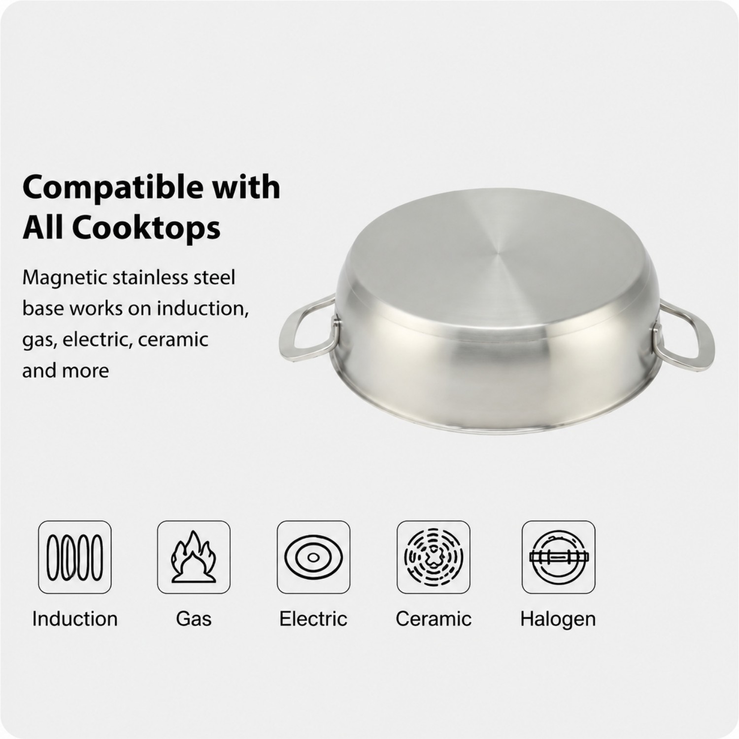 Hot Sale Factory Supply Edelstahltöpfe Kochgeschirrset mit Griff und Deckel Kochgeschirrset mit gelötetem Boden Dutch Oven Casserole