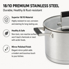 Factory Supply Stainless Steel Pots and Pans 9PCS Cookware Set With Silicone Handle and Lid Impact Bonded Bottom Cookware Set Casserole