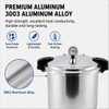 Ab Werk lieferbarer multifunktionaler Schnellkochtopf aus Aluminiumlegierung, Größen 16/23 l, schnelles Kochen aus Aluminiumlegierung für Gas-Induktionsherde