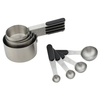 Set aus Messlöffeln und -bechern aus Edelstahl, Messkellen, Aromalöffel, Kaffeelöffel, 8-teiliges Set mit Backutensilien