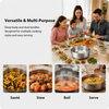 Hot Sale Factory Supply Edelstahltöpfe Kochgeschirrset mit Griff und Deckel Kochgeschirrset mit gelötetem Boden Dutch Oven Casserole
